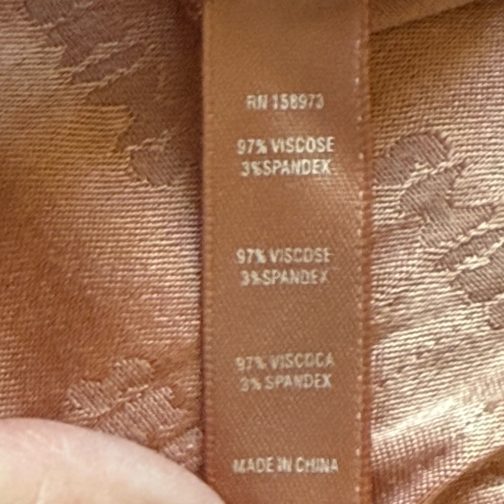 Skims Jacquard Button Up Sleep Ochre Top, size Large - Picture 2 of 11